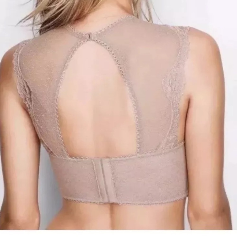 Dream Angels Lace & Dot Mesh High-neck Bra - Picture 3 of 8